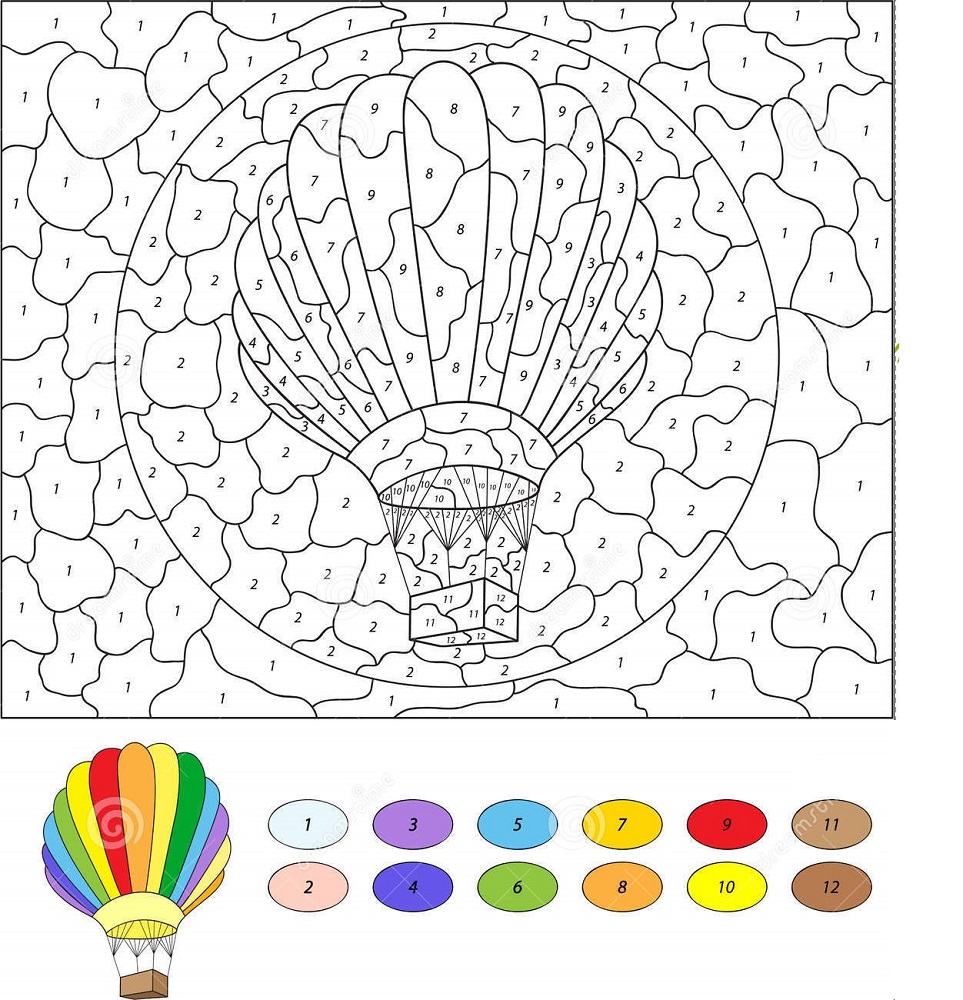 Mosaic Color By Number Coloring Pages