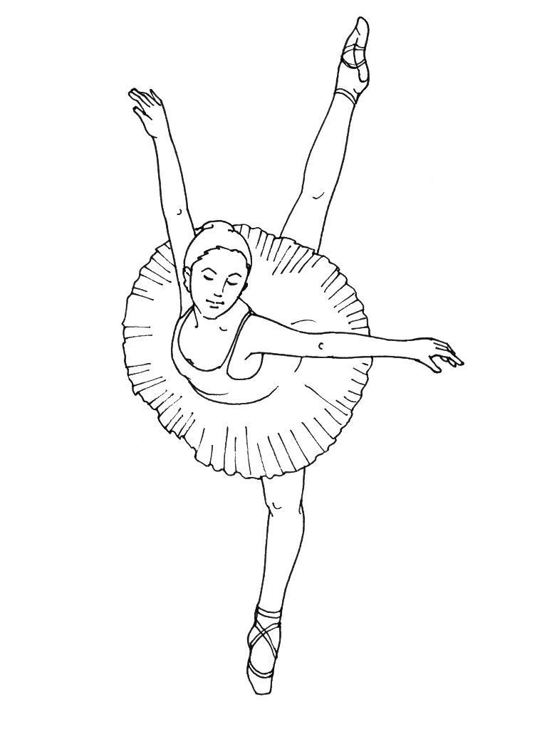 Coloriage Danseuse 14 - Coloriage Danseuses - Coloriages Metiers dedans