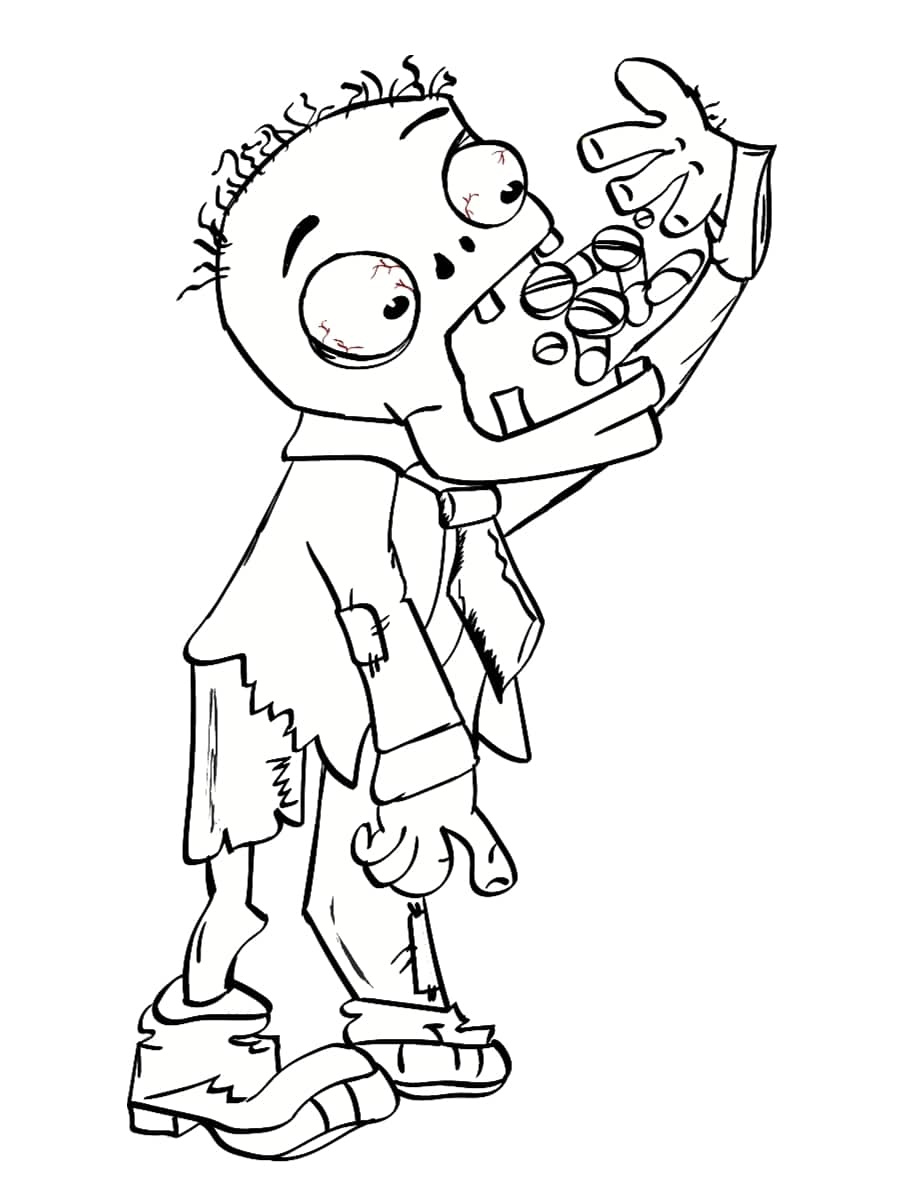 9 Simple Coloriage Zombie Photograph - COLORIAGE
