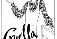 cruella coloring page