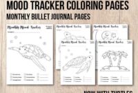 mood tracker coloring pages