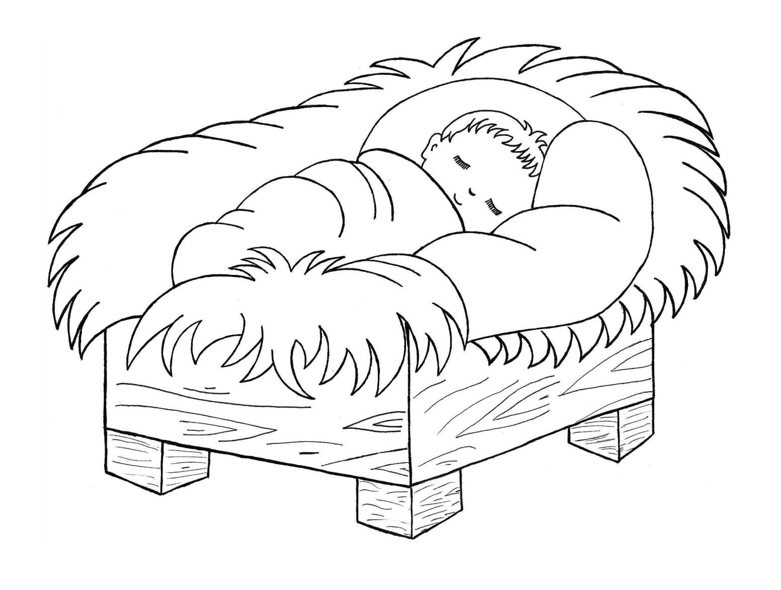 Jesus-coloriage - Coloriages de Crèche (Noël - Nativité) pour enfants