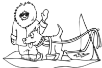 sled dog coloring pages printable