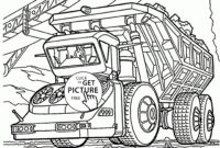 coloring pages dump truck