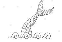 mermaid tail coloring page