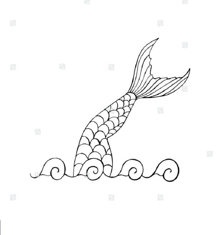 Mermaid Tail Coloring Page | Educative Printable | Mermaid art