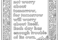 matthew 6 25 34 coloring page matthew 6 25 34 coloring page