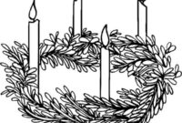printable advent wreath coloring pages printable advent wreath coloring pages