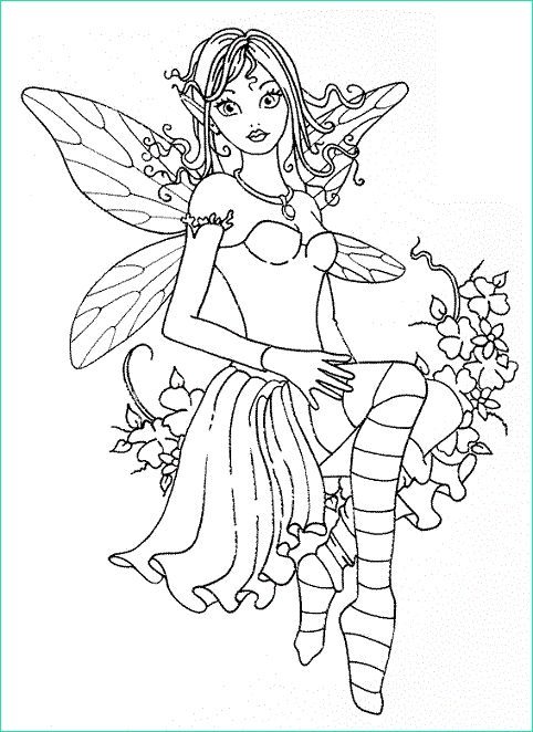 Fée à Colorier Beau Image Coloriage De Fée Blog De Ma Nounou Christine