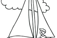 fishing boat coloring page