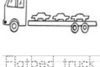 flatbed truck coloring page flatbed truck coloring page