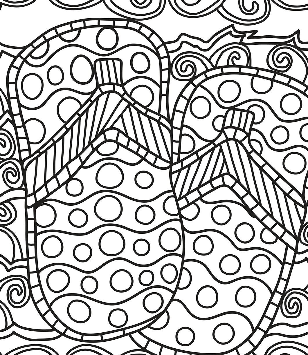Flip Flop Coloring Pages Free Printable at GetDrawings | Free download
