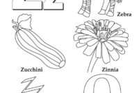 letter z coloring pages