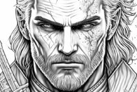 witcher coloring pages witcher coloring pages