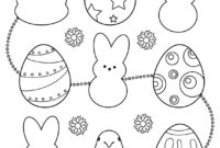 easter peeps coloring pages