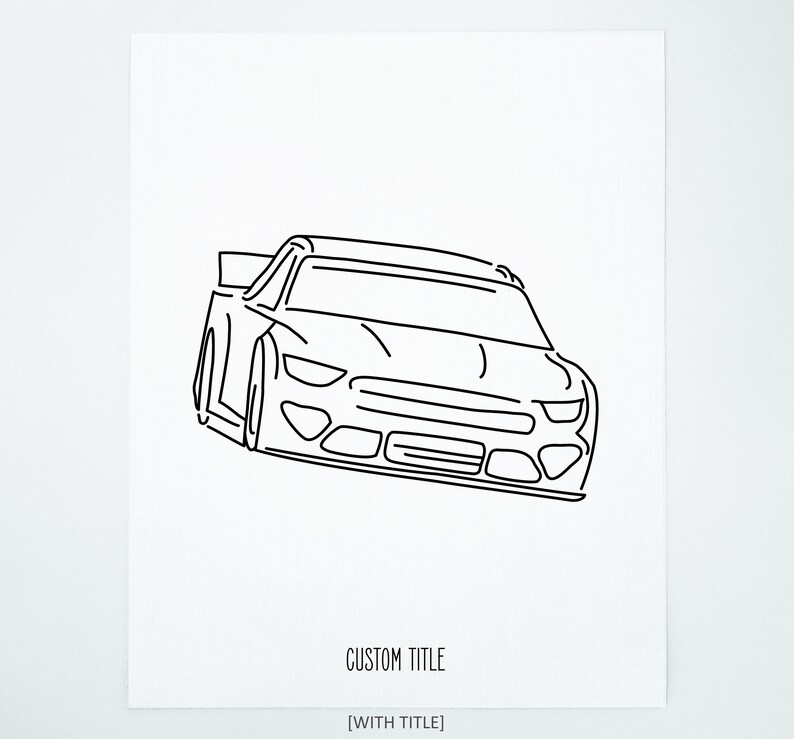 Auto Racing Nascar Daytona 500 Line Art Minimalist Wall Art | Etsy