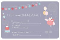 invitation anniversaire fille