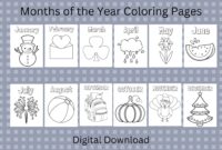 month coloring pages month coloring pages