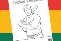 jackie robinson coloring page jackie robinson coloring page