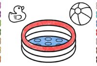 pool float coloring page pool float coloring page