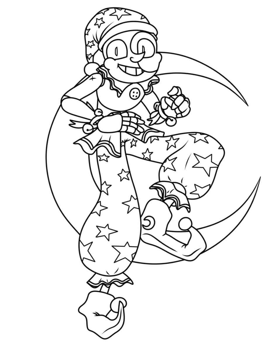 Moondrop Fnaf coloring pages - SeaColoring