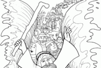 moses parts the red sea coloring page moses parts the red sea coloring page
