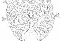 peacock coloring page