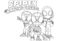 spidey and friends color page spidey and friends color page