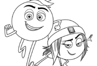 emoji movie coloring pages
