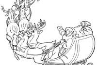 santa and his reindeer coloring pages santa and his reindeer coloring pages