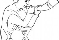 shofar coloring page shofar coloring page