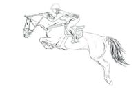 show jumping coloring pages
