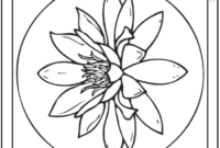water lily coloring page water lily coloring page