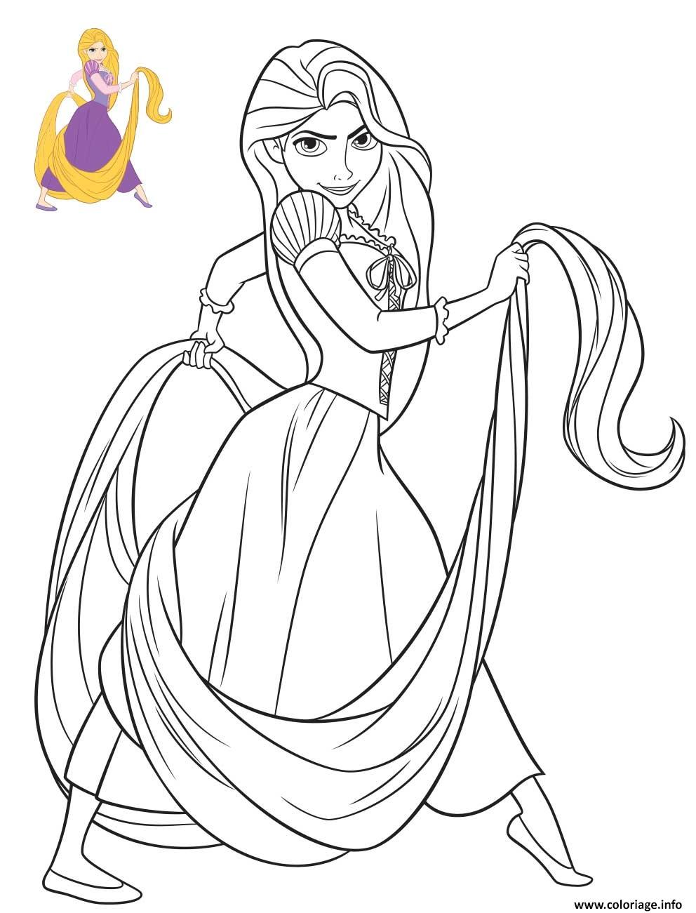 Coloriage princesse disney raiponce - JeColorie.com