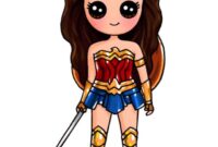 dessin a colorier facile wonder woman