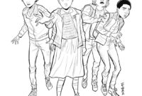 stranger things coloring pages dustin stranger things coloring pages dustin