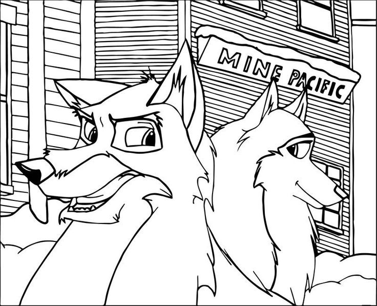 Balto And Jenna Mine Pacific Wolf Coloring Page | Wolf colors, Princess