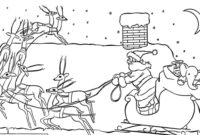santa claus sleigh coloring pages