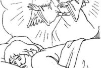 angel visits joseph coloring page angel visits joseph coloring page