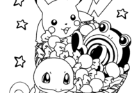 santa pikachu coloring pages