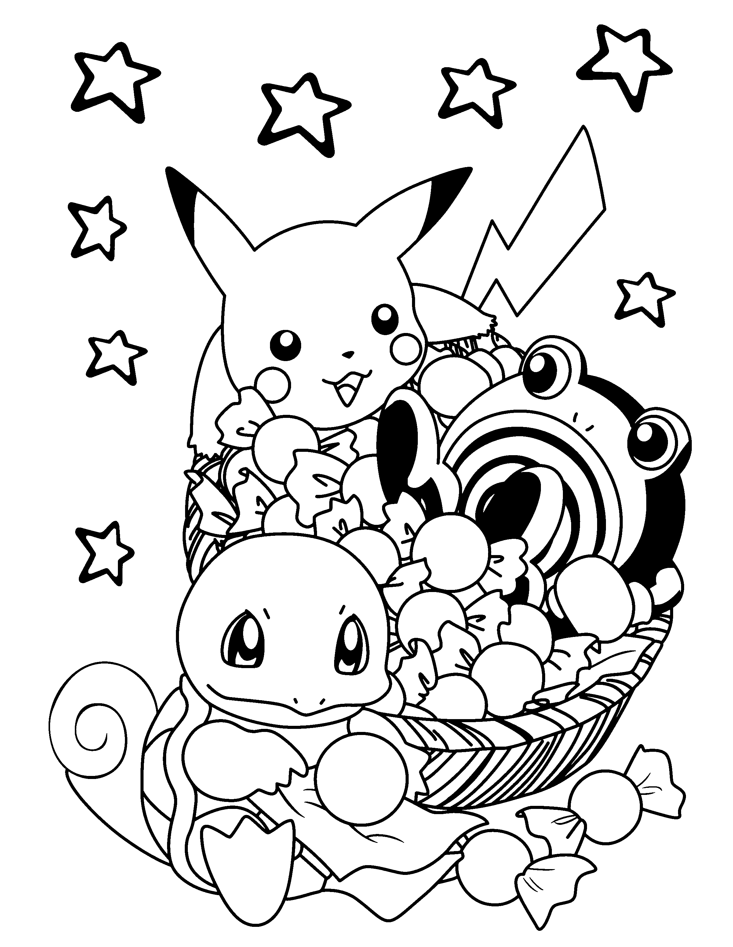 Christmas Pikachu Pokemon Coloring Pages Coloring Pages