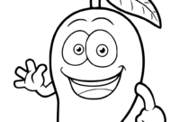 coloring page mango coloring page mango