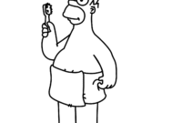 homer simpson coloring page