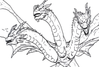 ghidorah coloring page ghidorah coloring page