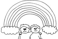 coloring pages for rainbows