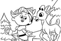 rudolph the red nosed reindeer coloring page