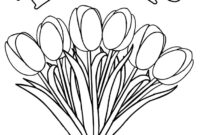printable tulip coloring pages printable tulip coloring pages