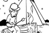 easy camping coloring pages easy camping coloring pages