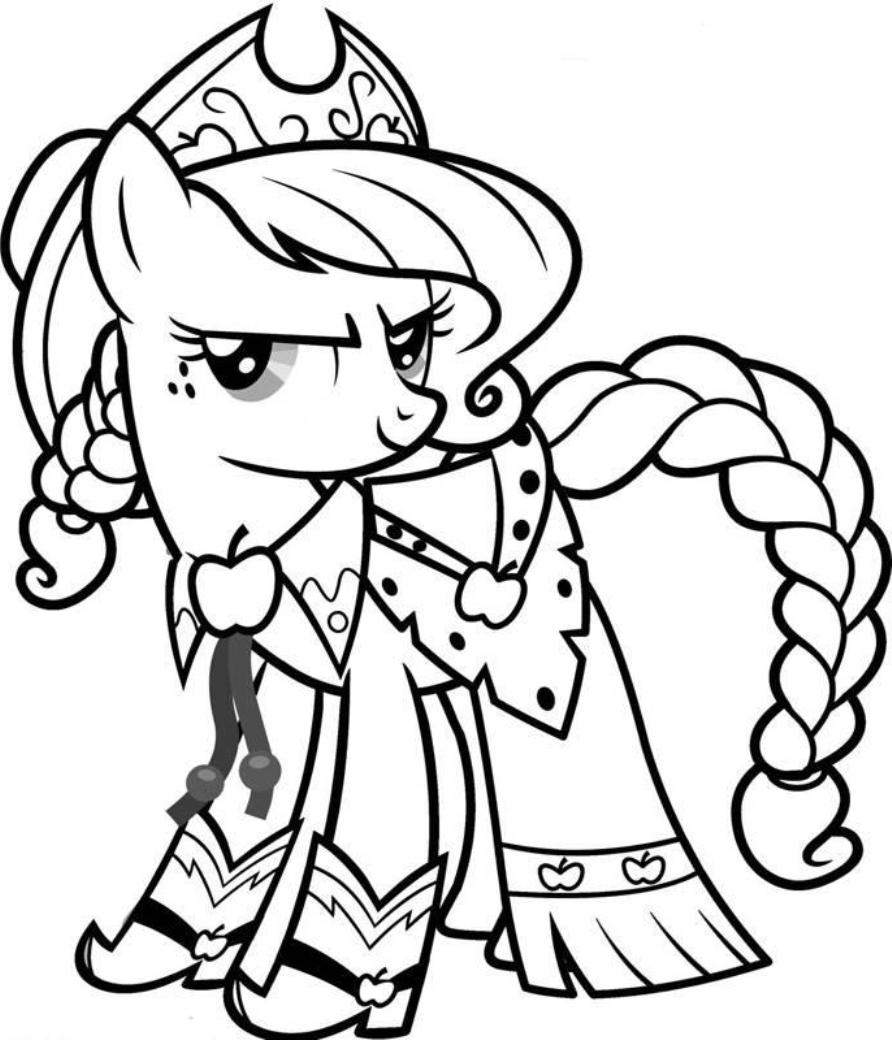 My Little Pony Applejack Coloring Pages - High Quality Coloring Pages