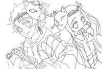 tanjiro and nezuko coloring pages tanjiro and nezuko coloring pages